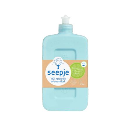 Seepje Afwasmiddel Tintelfrisse Limoen 500ml geur reinigt je vaat op natuurlijke wijze en is pH-huidneutraal | Ecocert en Vegan gecertificeerd | 500ml