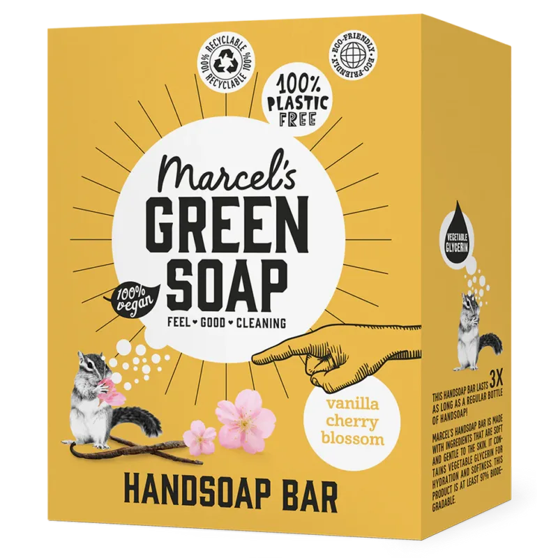 Marcel's Green Soap Handzeep Bar Vanilla & Kersenbloesem