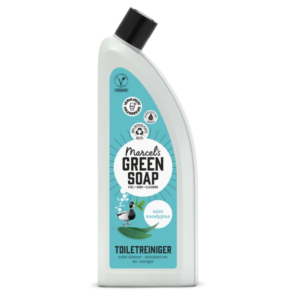 Met de Marcel’s Green Soap Toiletreiniger maak je van schoonmaken een verfrissende en ontspannen klus. De toiletreiniger van Marcel's Green Soap is gemaakt met aandacht voor mens, dier en milieu. De fles is gemaakt van 100% gerecycled plastic. De formule is microplastic-vrij (ECHA-definitie) en minstens 98% (readily) biologisch afbreekbaar volgens OECD-richtlijnen.