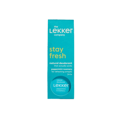 Maak kennis met de Pepermunt & Rozemarijn Deodorant van The Lekker Company: een krachtige, natuurlijke deodorant die je de hele dag fris houdt. De verkwikkende geur van pepermunt gecombineerd met het kruidige van rozemarijn maakt dit de ideale keuze voor wie houdt van een actieve en frisse start.