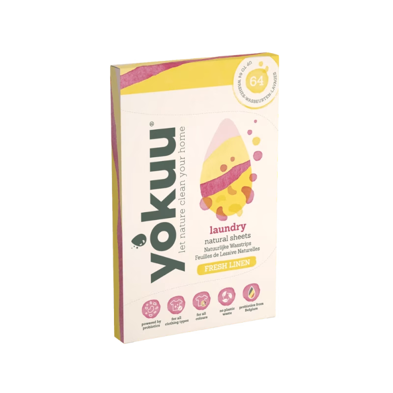 Yokuu Wasstrips | Voeg een wasstrip toe aan de was in de machine en start het programma, de strip lost vanzelf op in het water | Yokuu wasstrip fresh linen