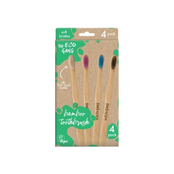 The Eco Gang Bamboe Tandenborstel Soft Mix 10x4stuks totaal 40st.