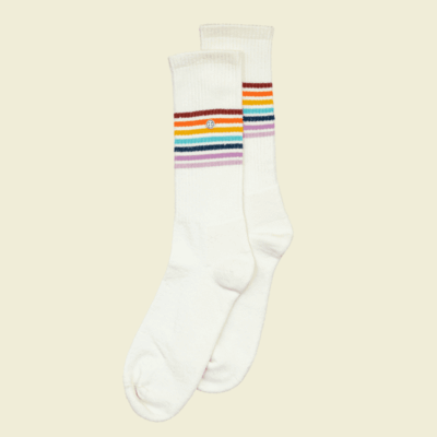 Alfredo Gonzales Athletic Rainbow Stripes Off White
