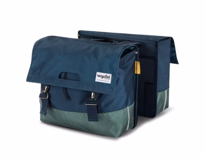 Urban Proof Recycled Double Fietstas Blauw / Groen