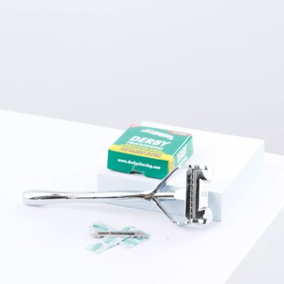 SHAVENT Derby Professional Single Edge Blades - 100stuks | Een doos is voldoende voor 33 mesjeswissels | Altijd scherpe mesje met Derby Professional!