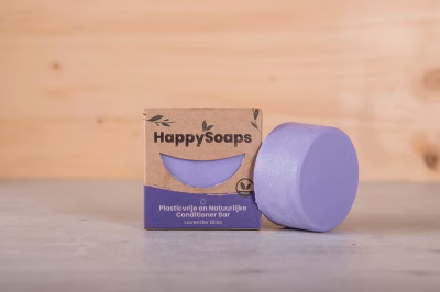 HappySoaps Conditioner Bar Lavender Bliss | Goed voor tussen de 90 en 110 wasbeurten en geschikt voor alle haartypes | Voorkomt een droge hoofdhuid