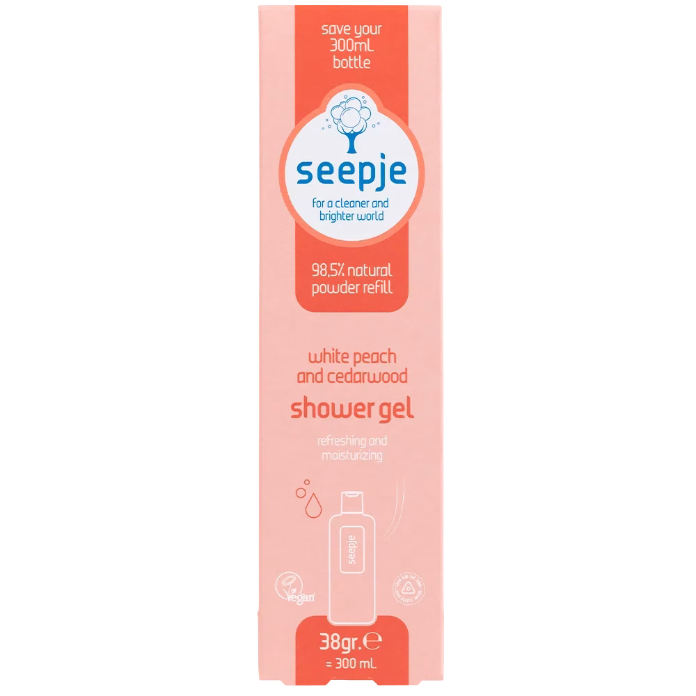 Seepje Navulling Shower Gel White Peach and Cedarwood