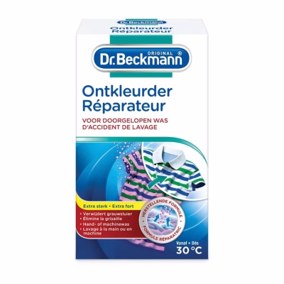 Dr. Beckmann Ontkleurder voor doorgelopen was | Ontkleurt witte en kleurechte bonte was | Voor het ontkleuren via hand- of machinewas