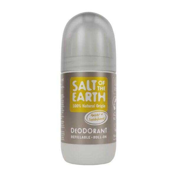 Maak kennis met de Salt of the Earth Amber Sandelhout Deodorant Roll-On, die betrouwbare bescherming biedt tegen lichaamsgeur dankzij de 100% natuurlijke ingrediënten. Geniet van de frisse, verkwikkende geur, een mix van tonen van kruiden, citrus en bloemenessence, aangevuld met de rijkdom van aan de wijnstok gerijpte bessen en druiven.