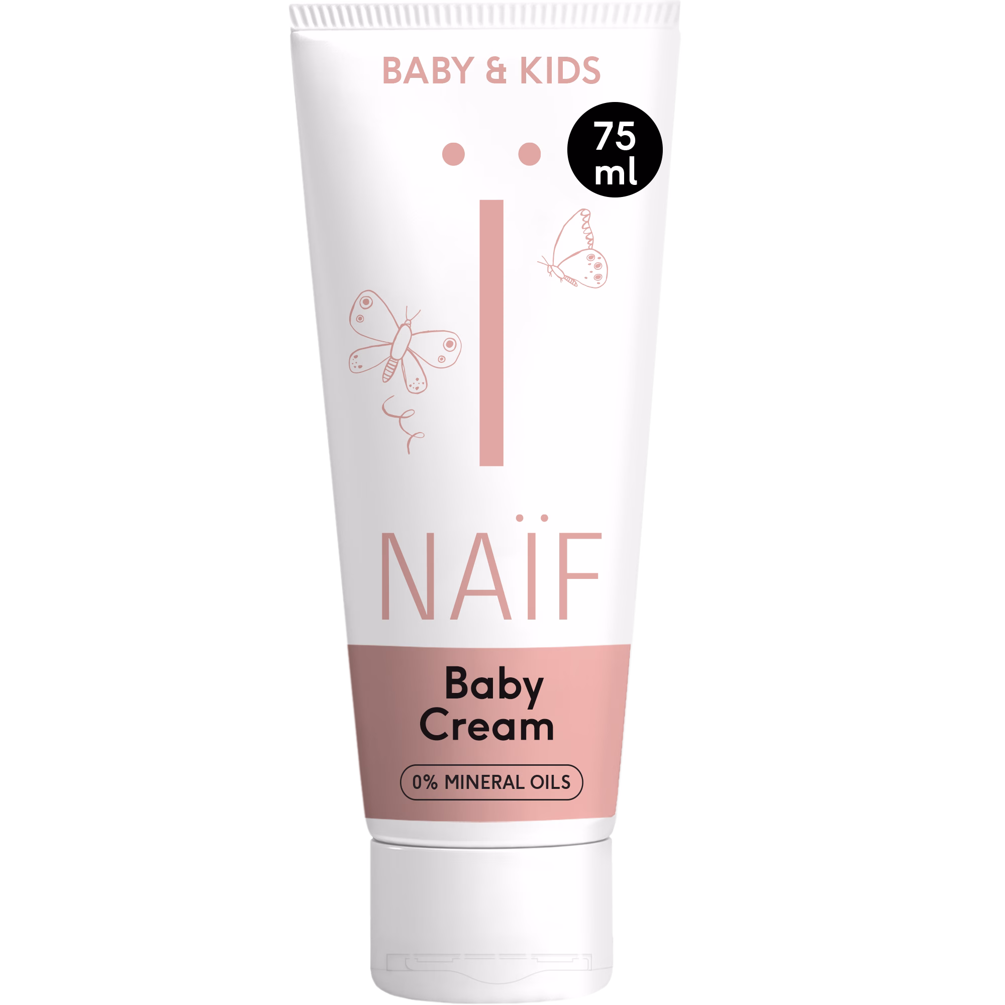 Naïf Baby Crème voor Baby & Kids | Voedt en hydrateert met macadamia- en zoete amandelolie | Geen minerale olie en microplastics