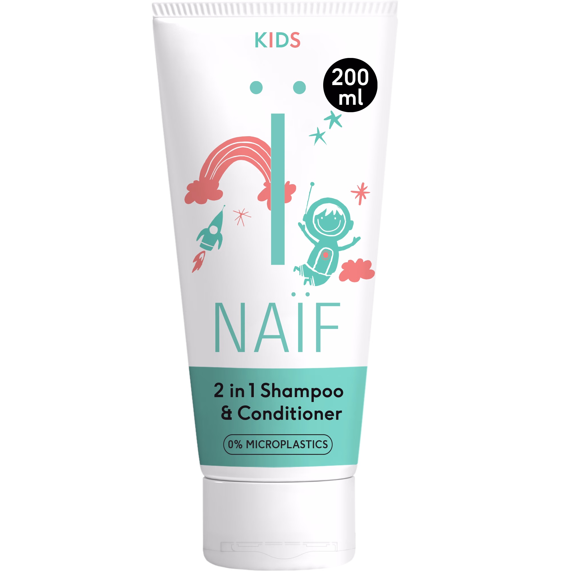 Naïf 2-in-1 Shampoo & Conditioner voor Kids | Voor schone en zachte haren in een handomdraai | Reinigt en verzacht het haar met katoenzaad extract en oliën