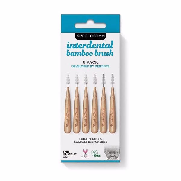 The Humble Co. Interdental Borsteltjes Blauw 60mm| Vergeet de moeilijk bereikbare plekken in je gebit niet! | Met interdentale borstels kun je met een schoon verder!
