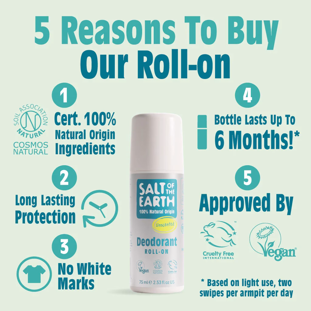 Salt of the Earth Unscented Natuurlijke Deodorant Spray | Ervaar betrouwbare, geurvrije bescherming, de hele dag door | Geurloos | 100% natuurlijk