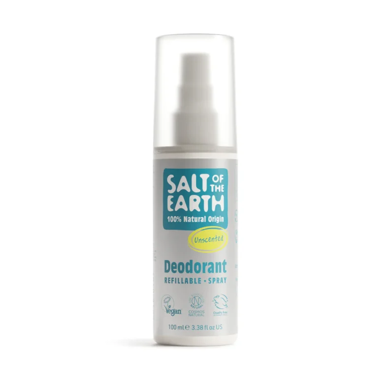 Salt of the Earth Unscented Natuurlijke Deodorant Spray | Ervaar betrouwbare, geurvrije bescherming, de hele dag door | Geurloos | 100% natuurlijk Ervaar betrouwbare, geurvrije bescherming, de hele dag door. De Salt of the Earth Deodorant Spray Unscented 100 ml Is een natuurlijke deodorant gemaakt met 100% natuurlijke ingrediënten, waaronder natuurlijke minerale zouten en aloë vera, biedt deze deodorant langdurige frisheid en minimaliseert het witte vlekken op kleding. Ervaar betrouwbare, geurvrije bescherming, de hele dag door. De Salt of the Earth Unscented Deodorant Spray is een natuurlijke deodorant gemaakt met 100% natuurlijke ingrediënten, waaronder natuurlijke minerale zouten en aloë vera, biedt deze deodorant langdurige frisheid en minimaliseert het witte vlekken op kleding.