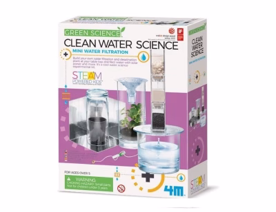 4M KidzLabs Green Science Zuiveren van drinkwater | Bouw bijvoorbeeld je eigen waterfilter of ontziltingsfabriek, en desinfecteer water met zonne-energie.