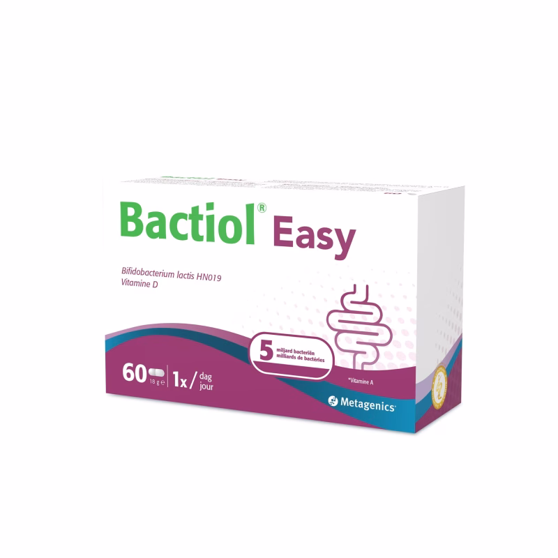 Metagenics Bactiol® Easy 60 capsules | Maar liefst 70% van ons immuunsysteem bevindt zich in onze darmen. Het is dus heel belangrijk om je darmen gezond te houden!
