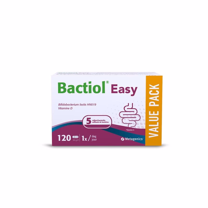Metagenics Bactiol® Easy 120 capsules | Maar liefst 70% van ons immuunsysteem bevindt zich in onze darmen. Het is dus heel belangrijk om je darmen gezond te houden!