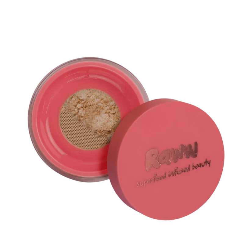 Bereik een egale teint met de RAWW Granaatappel Complexion Poeder E2 Light-Medium | Dit product is een revolutionaire poeder die je huid een natuurlijke, stralende gloed!