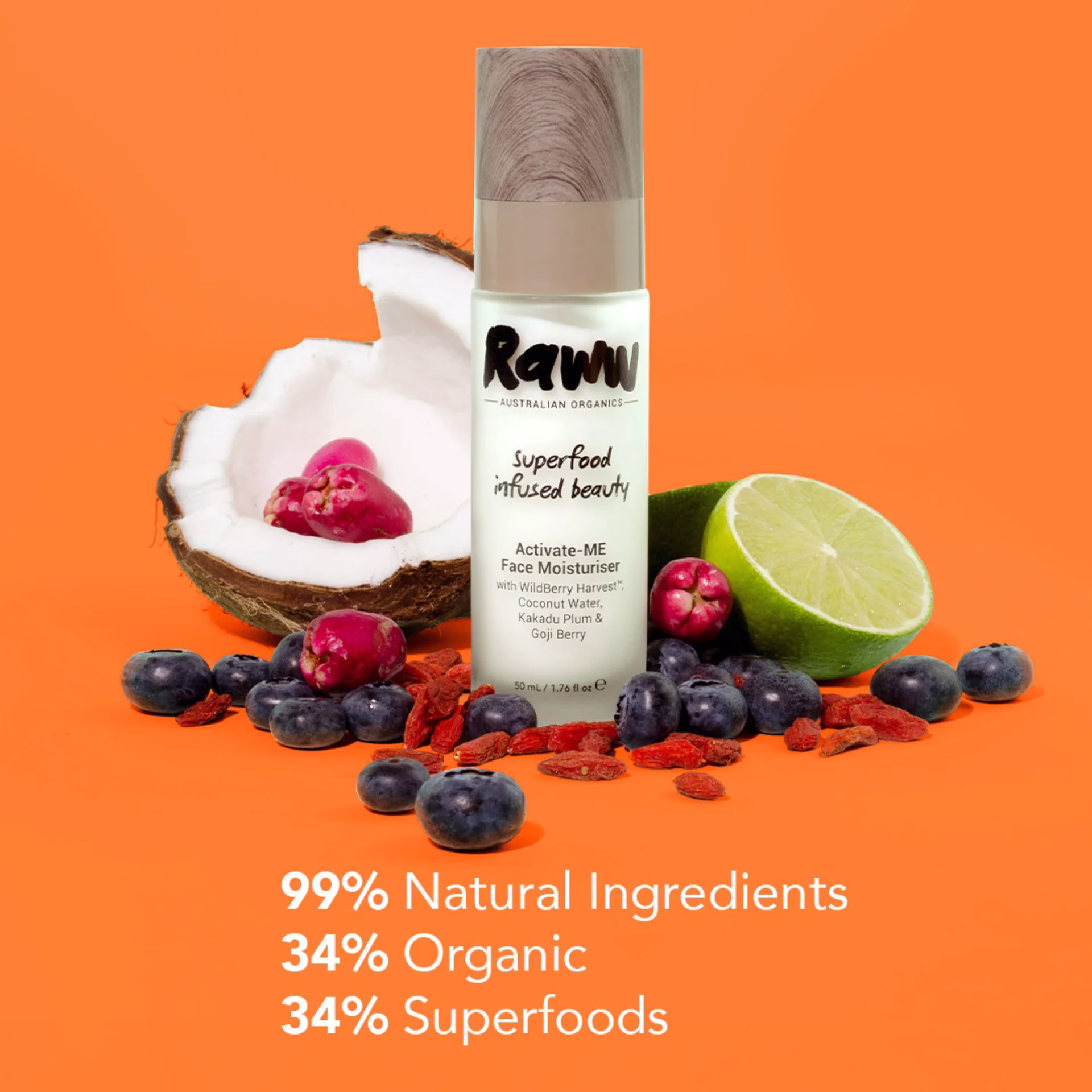 De RAWW Nourishing Moisturiser is een revolutionaire gezichtscrème die je huid voedt met superfoods, zoals mango en vitamine C | Verrijkt met van alles!