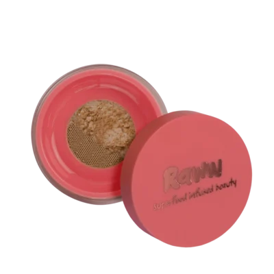 Bereik een egale teint met de RAWW Granaatappel Complexion Poeder G2 Medium-Tan | Dit product is een revolutionaire poeder die je huid een natuurlijke, stralende gloed!