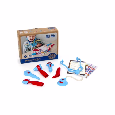Green Toys Dokters Speelset 9-delig | Het is tijd voor een medische controle! Deze 9-delige is goed voor motorische ontwikkeling en bevordert hun fantasie!