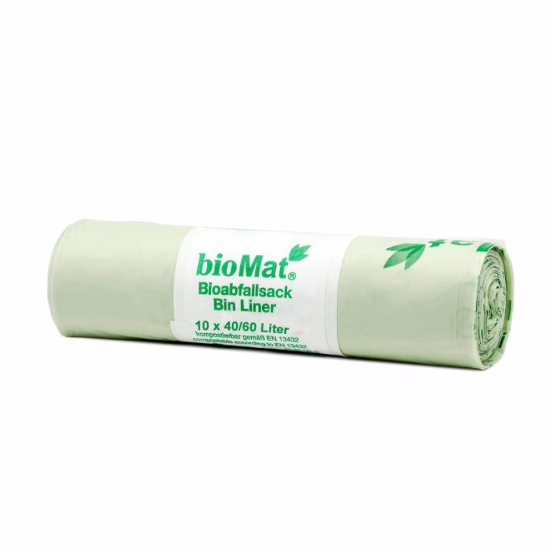 Biomat Composteerbare Afvalzakken | Vuilniszakken die gemaakt zijn van maïszetmeel | Biomat afvalzakken van 6 liter tot 240 liter