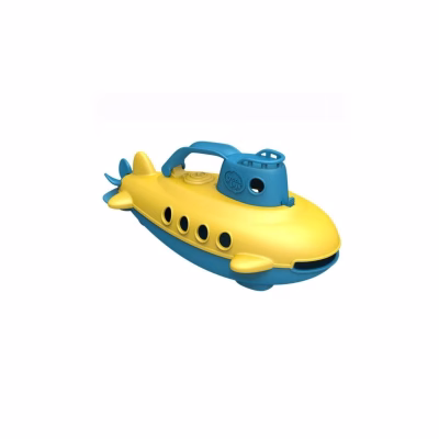 Green Toys Duikboot Geel met Blauwe Handgreep | Neem het roer van de GreenToys Submarine voor een avontuurlijke reis onder water!
