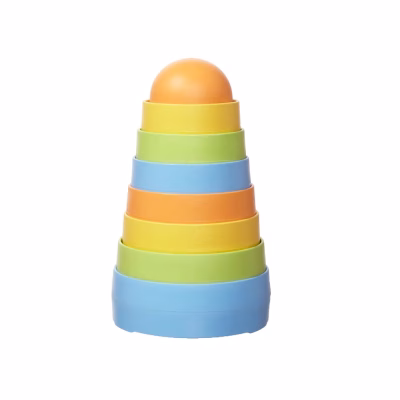 Green Toys Mijn eerste Stapelaar Bekers | Wie is er niet groot mee geworden? Deze originele stapelaar bestaat uit acht blokken die variëren in grootte.
