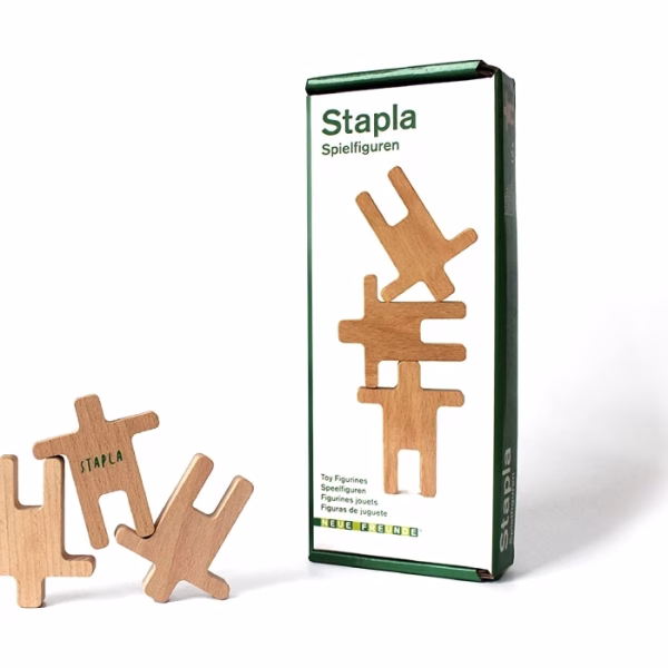 Neue Freunde STAPLA Speelfiguren Naturel | De poppetjes zijn eenvoudig vormgegeven en speciaal ontworpen voor de handen van peuters!