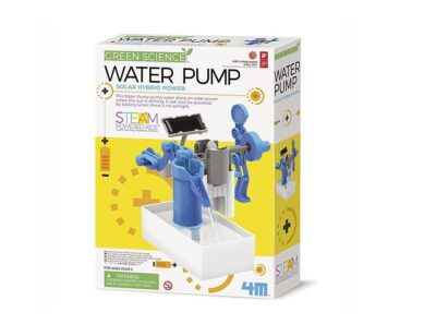 4M KidzLabs Green Science Waterpomp op Zonne-energie | Schijnt de zon niet? Geen probleem, met één AAA batterij werkt de pomp alsnog.