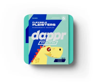 Heey daredevel gebruik DAPPR Flexibele Pleisters Dino 30 stuks | Deze pleisters combineren ultieme flexibiliteit met een angstaanjagende dino!