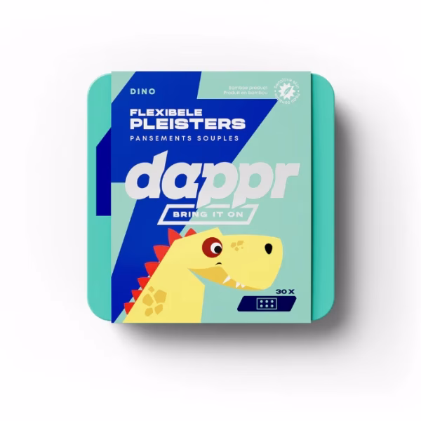Heey daredevel gebruik DAPPR Flexibele Pleisters Dino 30 stuks | Deze pleisters combineren ultieme flexibiliteit met een angstaanjagende dino!