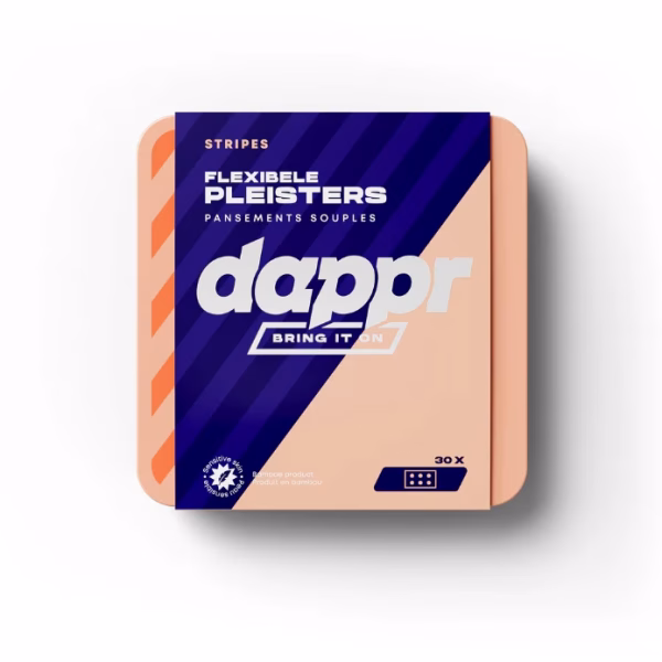 Heey daredevel gebruik DAPPR Flexibele Pleisters Stripes 30 stuks | Deze pleisters combineren ultieme flexibiliteit met een leuke streepjes!