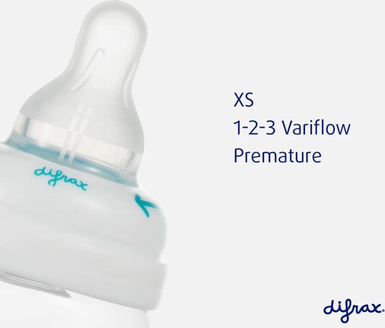 De Difrax 1-2-3 Ring met XS Doseerspeen is speciaal ontwikkeld voor baby’s die extra kleine en gecontroleerde voeding nodig hebben. Dankzij de unieke doseerspeen en de verstelbare 1-2-3 ring kun je eenvoudig bepalen hoeveel voeding er door de speen stroomt. Ideaal voor het opbouwen van voedingen of bij medische noodzaak waarbij exact doseren belangrijk is.