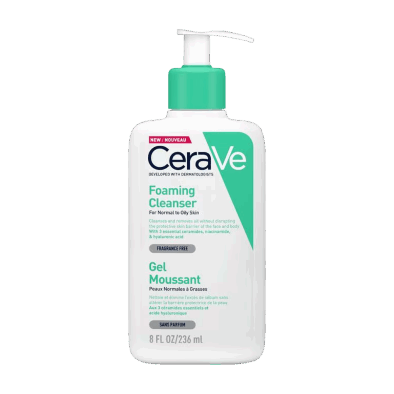 Reinig je huid diep en mild met CeraVe Schuimende Reinigingsgel 236ml, 473ml of 1000ml. Deze schuimende reiniger verwijdert vuil, overtollig talg en make-up effectief, zonder de natuurlijke huidbarrière aan te tasten. Geschikt voor normale tot vette huidtypes, inclusief een huid die gevoelig is voor acne. | 236ml