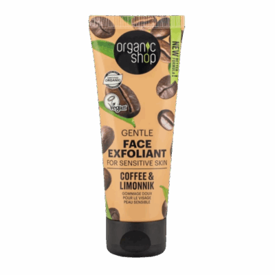 Verzorg je gevoelige huid met de Organic Shop Gentle Gezichtsexfoliant – Gevoelige Huid – Koffie & Limonnik. Deze zachte exfoliant verwijdert voorzichtig dode huidcellen en onzuiverheden, terwijl koffie en limonnik-extract de huid verfrissen en kalmeren. Het resultaat: een gladde, stralende en zachte huid zonder irritatie.