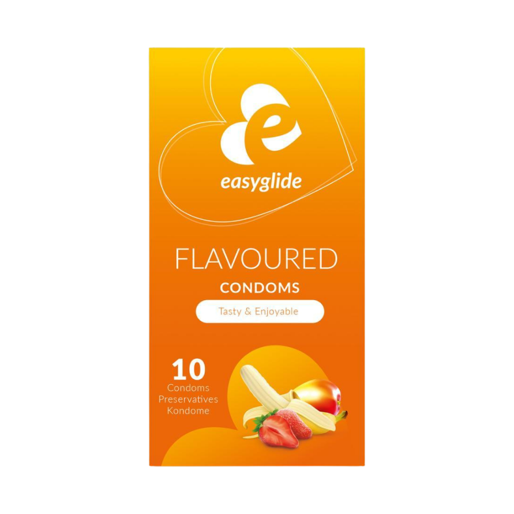 Voeg plezier en variatie toe aan je intieme momenten met Easyglide Condooms Flavoured. Deze condooms combineren betrouwbare bescherming met heerlijke smaken, zodat jullie veilige seks nog leuker en smaakvoller wordt. Perfect voor koppels die naast veiligheid ook voor sensatie willen gaan | 10 stuks