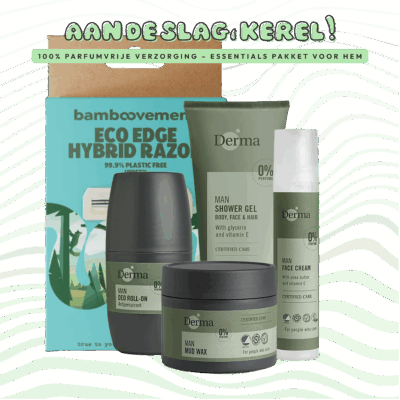 Begin je dag fris, verzorgd en zonder poespas. Organic People introduceert het Aan de slag Kerel! 100% parfumvrij verzorgings Essentials Pakket. Dit pakket is hét ideale pakket voor mannen die bewust willen zorgen voor hun huid en haar – zonder parfum, zonder irritatie, zonder gedoe. Alles wat je nodig hebt om direct te starten met een 0% parfum verzorgingsroutine. Perfect als cadeau of om je eigen verzorgingsroutine mee te starten.