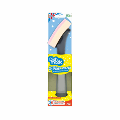 De Dishmatic Wonder Wand is een slimme, vulbare schoonmaakspons die schoonmaken makkelijker en hygiënischer maakt. Vul de steel eenvoudig met je favoriete afwasmiddel of schoonmaakmiddel en ervaar hoe je met één beweging vet, vuil en etensresten moeiteloos verwijdert. Ideaal voor de afwas, pannen, servies en zelfs lastig bereikbare hoeken.