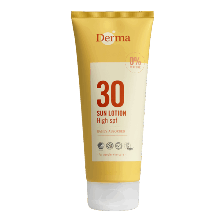 Derma Sun Natuurlijke Zonnebrand SPF30 biedt een effectieve en natuurlijke bescherming tegen UVA- en UVB-straling. De lichte, verzorgende formule bevat natuurlijke ingrediënten zoals aloë vera en plantaardige oliën, die de huid hydrateren en kalmeren terwijl ze beschermen tegen zonneschade. Ideaal voor dagelijks gebruik bij kinderen en volwassenen die op zoek zijn naar een natuurlijke zonnebrand.