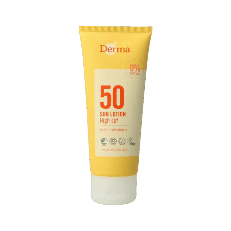 Derma Sun Natuurlijke Zonnebrand SPF50 biedt een krachtige bescherming tegen UVA- en UVB-straling, terwijl het de huid verzorgt met natuurlijke en biologische ingrediënten. De crème is waterbestendig, geschikt voor het hele gezin, en laat geen witte waas achter. Ideaal voor gevoelige huidtypes, kinderen en dagelijks gebruik.