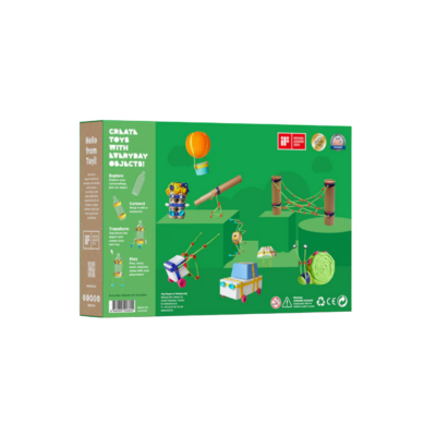 De Toyi Bouwpakket Basis 80 is een grote, fantasie-aanwakkerende bouwset waarmee kinderen (en volwassenen die hun innerlijke uitvinder niet kwijt willen) vrije vorm creaties kunnen bouwen. Met 80 onderdelen kunnen ze objecten om hen heen transformeren tot speelgoed, voertuigen, robotjes of architectonische bouwwerken. Deze set is ideaal voor workshops, klaslokalen, events of gewoon thuis creatief ontdekken. Duurzaam, herbruikbaar en perfect voor urenlang speelplezier zonder regels.