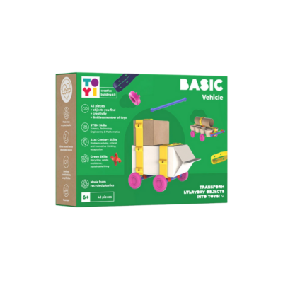 De Toyi Bouwpakket Basis Voertuigen Kit is een speelse en creatieve bouwset waarmee kinderen hun eigen voertuigen kunnen maken van alledaagse objecten en de bijgeleverde onderdelen. Met deze set kunnen ze auto’s, vrachtwagens, boten en andere wielen- en constructiegerelateerde projecten bouwen. Ideaal voor kinderen die houden van bouwen, ontdekken en experimenteren met beweging en mechanica. Duurzaam, herbruikbaar en eindeloos combineerbaar.
