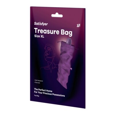 De Satisfyer Treasure Bag XL is een ruime, stijlvolle opbergzak ontworpen om al je seksspeeltjes, accessoires en persoonlijke items veilig en discreet op te bergen. Gemaakt van zacht, duurzaam materiaal, beschermt het je items tegen stof en beschadigingen en biedt het een handige, georganiseerde opslagoplossing voor thuis of onderweg.