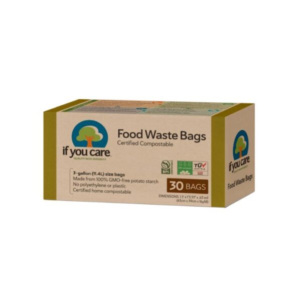 De If You Care Compostemmer Zakjes zijn ideaal voor het verzamelen van keuken- en gft-afval op een duurzame manier. Gemaakt van milieuvriendelijke materialen, zijn deze zakjes volledig biologisch afbreekbaar en composteerbaar, waardoor je afvalverwerking een stuk groener wordt.