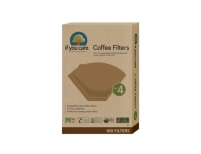 De If You Care Koffiefilters No. 4 zijn gemaakt van ongebleekt, chlorine-vrij FSC-papier en bieden een pure, schone koffiesmaak. Door het duurzame materiaal zijn ze volledig composteerbaar en milieuvriendelijk. Ideaal voor dagelijks gebruik in je koffiezetapparaat.