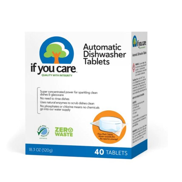 De If You Care Vaatwastabletten 40 stuks zijn krachtige, duurzame blokjes die je vaat grondig reinigen zonder schadelijke chemicaliën. Gemaakt van natuurlijke en biologisch afbreekbare ingrediënten, volledig plasticvrij en milieuvriendelijk. Ideaal voor dagelijks gebruik in huishoudens die bewust kiezen voor duurzaamheid.