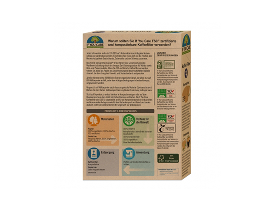 De If You Care Koffiefilters No. 2 zijn gemaakt van ongebleekt, duurzaam papier en geschikt voor een perfecte kop koffie. Dankzij het natuurlijke materiaal behouden de filters de smaak van je koffie en zijn ze milieuvriendelijk. Ideaal voor dagelijks gebruik in je koffiezetapparaat.