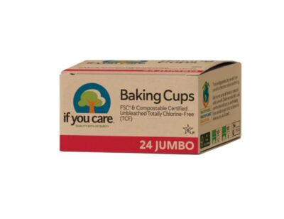 De If You Care Bakvormpjes Jumbo zijn ideaal voor het maken van muffins, cupcakes of andere gebakjes in grotere formaten. Gemaakt van duurzaam en milieuvriendlijk materiaal, zijn deze bakvormpjes FSC-gecertificeerd en volledig biologisch afbreekbaar. Zo bak je lekker én verantwoord.