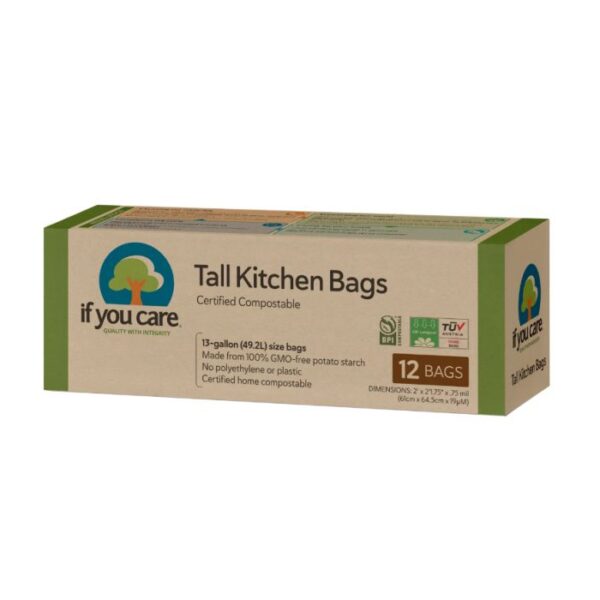 De If You Care Afvalzakken van 49 liter zijn gemaakt van gerecycled materiaal en voorzien van een handige trekband. Ze zijn sterk, milieuvriendelijk en ideaal voor dagelijks gebruik in keuken, kantoor of buiten. Dankzij de duurzame materialen en praktische sluiting combineer je gebruiksgemak met een kleinere ecologische voetafdruk.
